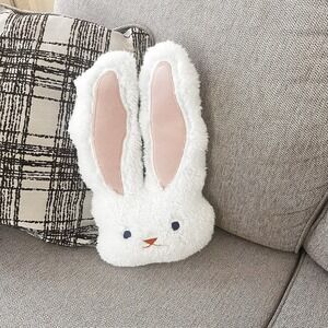 Target Room Essentials Easter Bunny Pillow White Plush Spring Toss Pillow 9.5x16